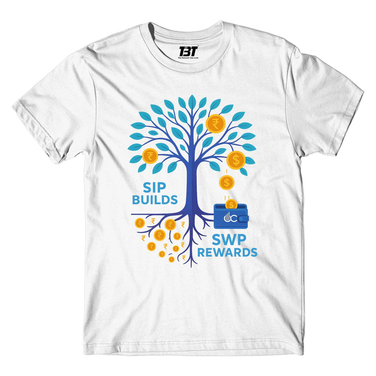 Buy TechnoFunda T shirt - SIP Builds & SWP Rewards