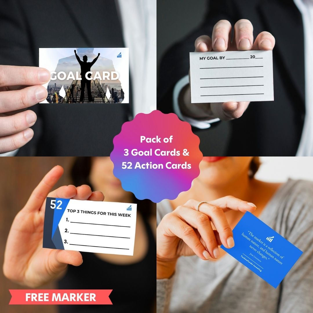 TechnoFunda Goal Cards and 52 Action Cards 