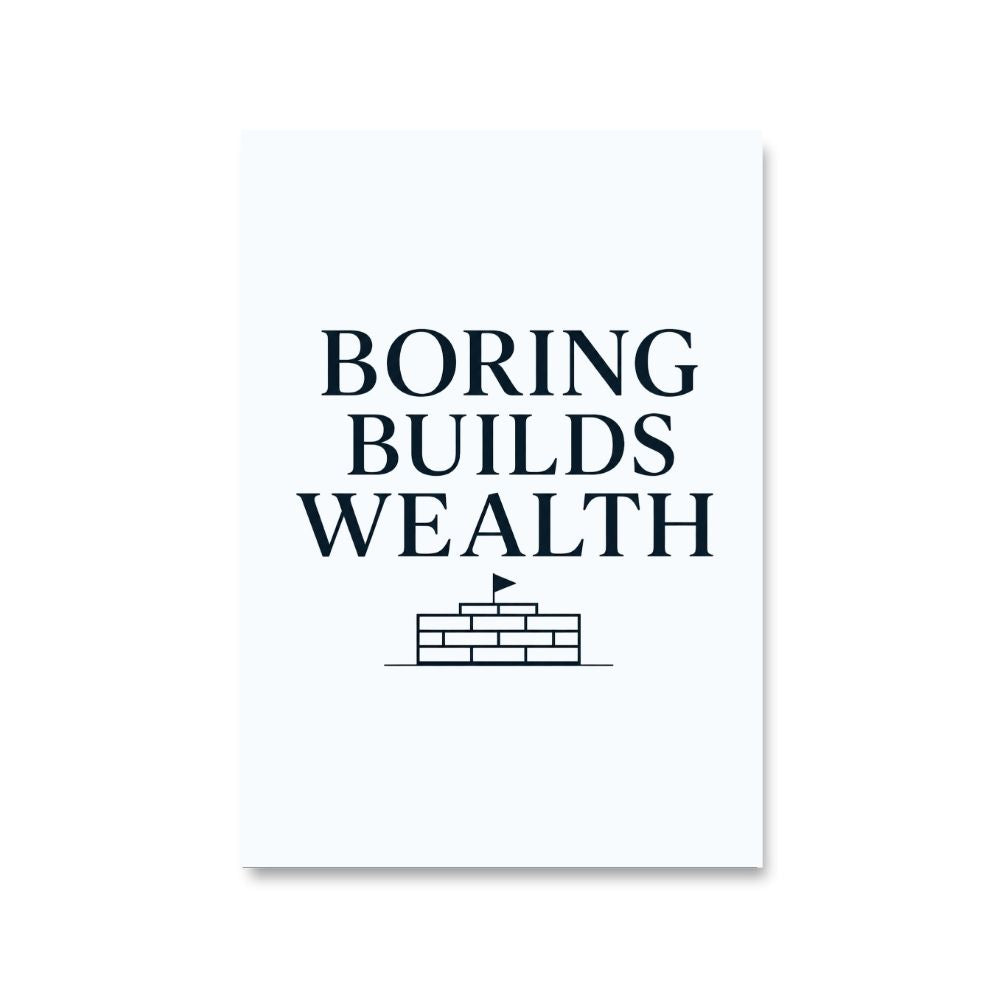 technofunda investing boring builds wealth poster wall art buy online india vivek mashrani tbt a4
