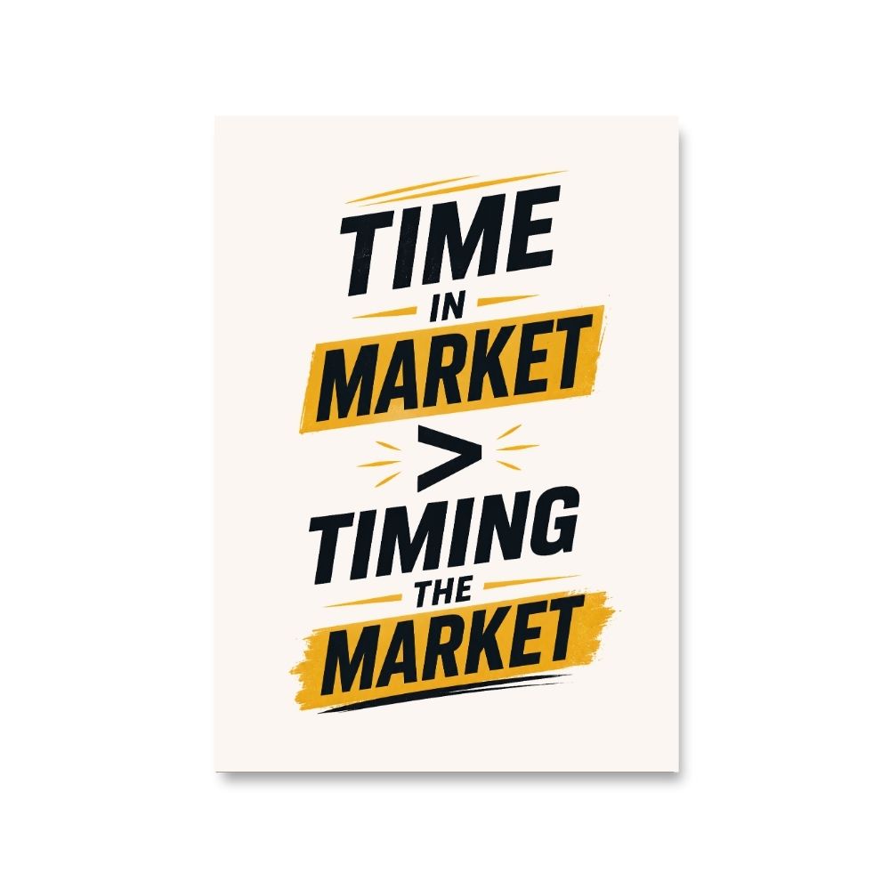 technofunda investing time in market > timing the market poster wall art buy online india vivek mashrani tbt a4