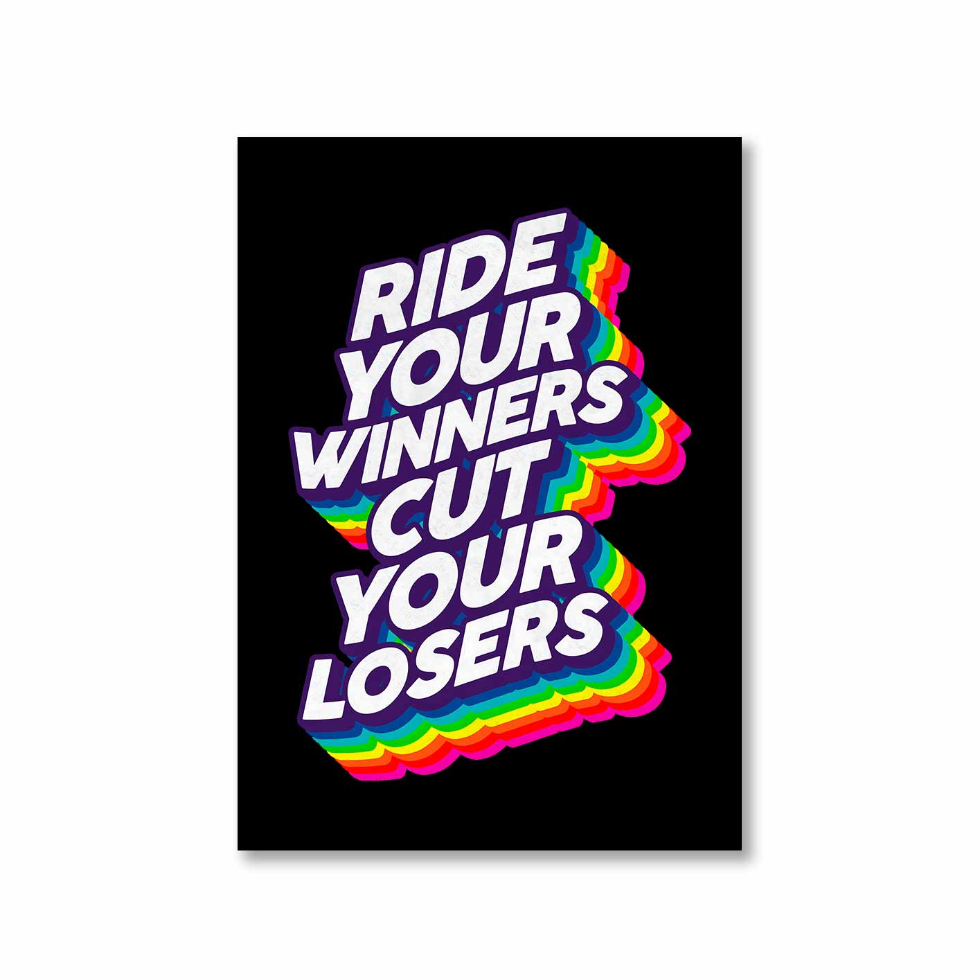 technofunda investing ride your winners cut your losers poster wall art buy online india vivek mashrani tbt a4