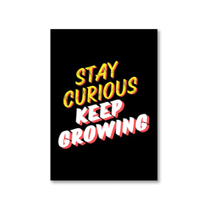 technofunda stay curious keep growing poster wall art buy online india TechnoFunda Shop tbt a4