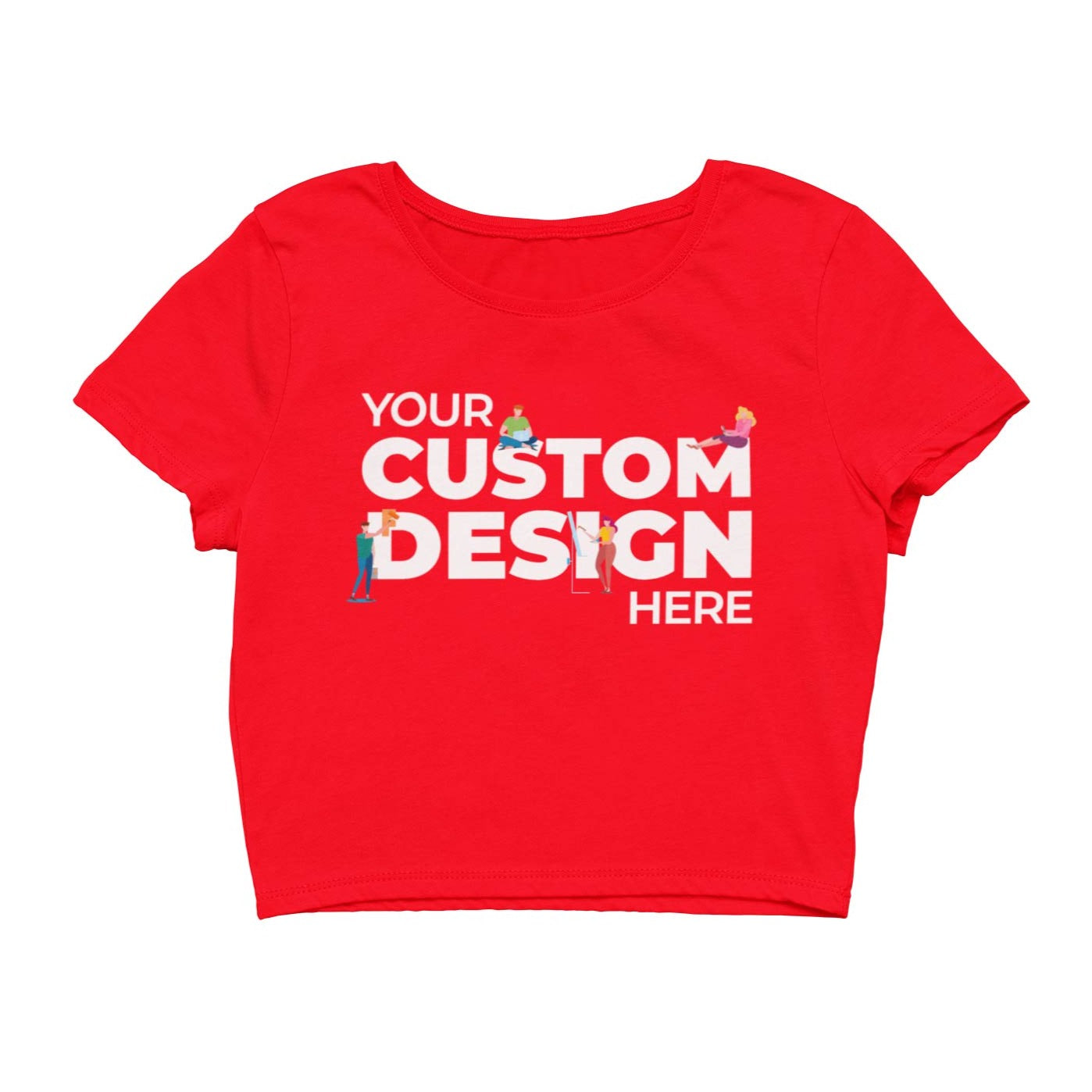 red custom customizable personalized your logo image crop tops by TechnoFunda plain black crop top crop tops india crop tops for girls