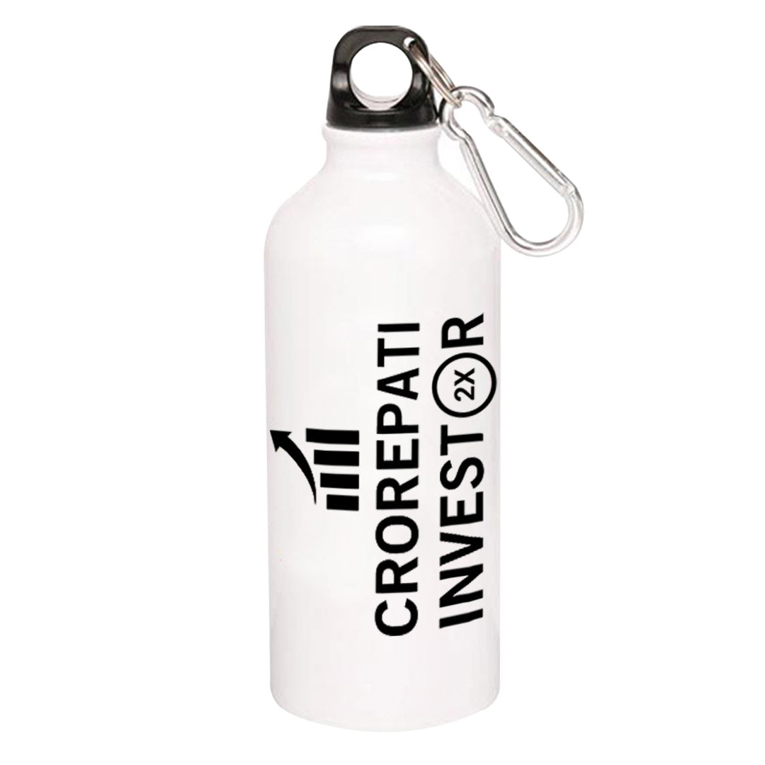 technofunda crorepati investor sipper steel water bottle flask gym shaker printed graphic stylish buy online india TechnoFunda Shop tbt men women girls boys unisex