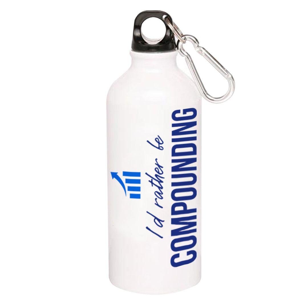 technofunda i'd rather be compounding sipper steel water bottle flask gym shaker printed graphic stylish buy online india the banyan tee tbt men women girls boys unisex