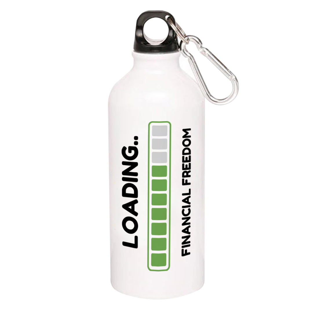 technofunda loading financial freedom sipper steel water bottle flask gym shaker printed graphic stylish buy online india TechnoFunda Shop tbt men women girls boys unisex