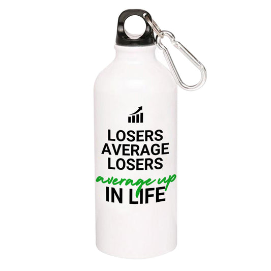 technofunda investing losers average losers sipper steel water bottle flask gym shaker finance stock equity compounding graphic stylish buy online india vivek mashrani tbt men women girls boys unisex