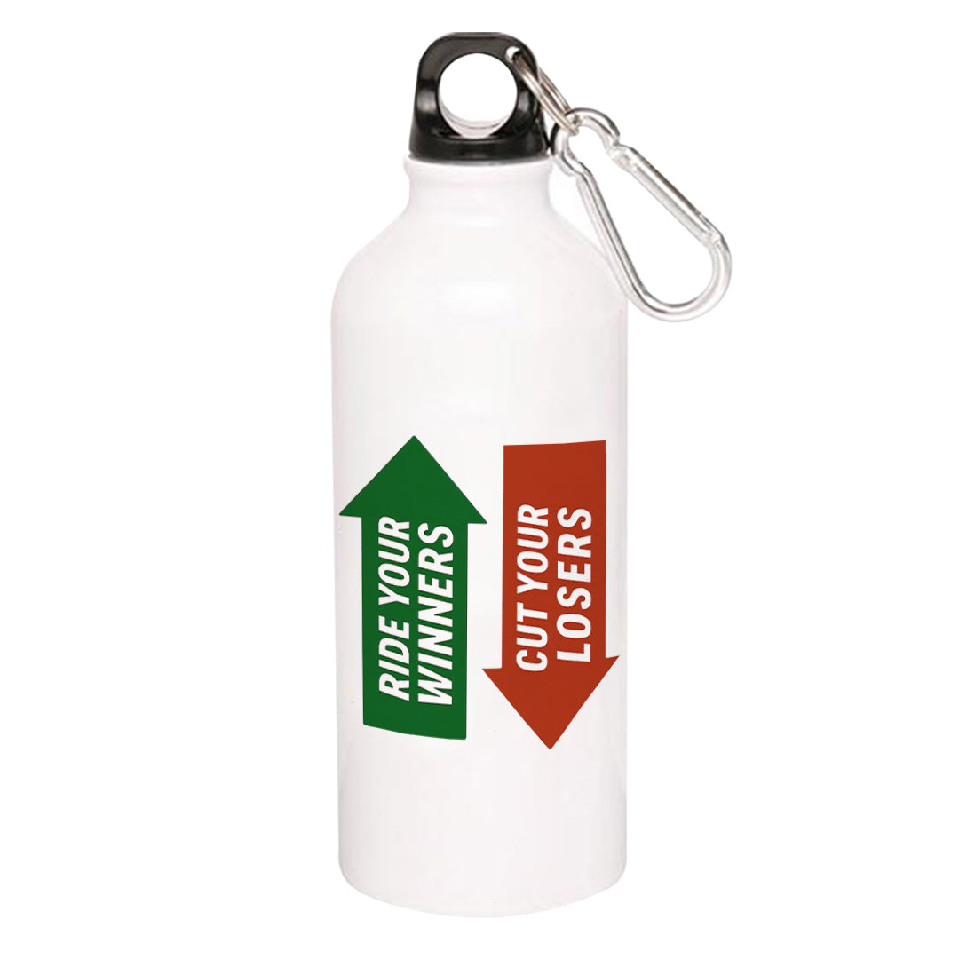 technofunda ride winners cut losers sipper steel water bottle flask gym shaker printed graphic stylish buy online india TechnoFunda Shop tbt men women girls boys unisex