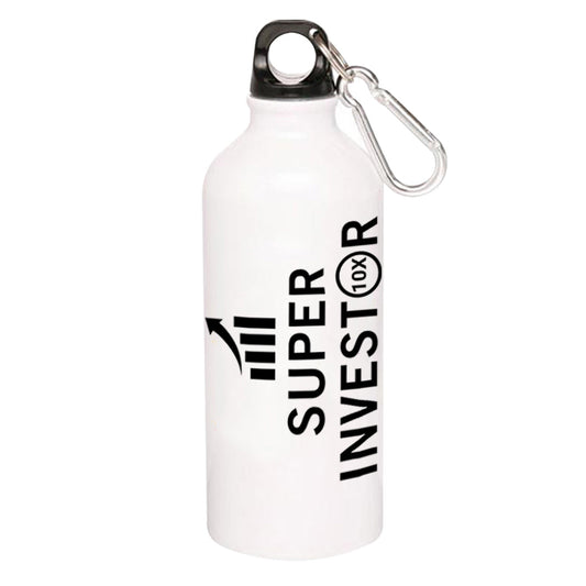 technofunda investing super investor sipper steel water bottle flask gym shaker finance stock equity compounding graphic stylish buy online india vivek mashrani tbt men women girls boys unisex