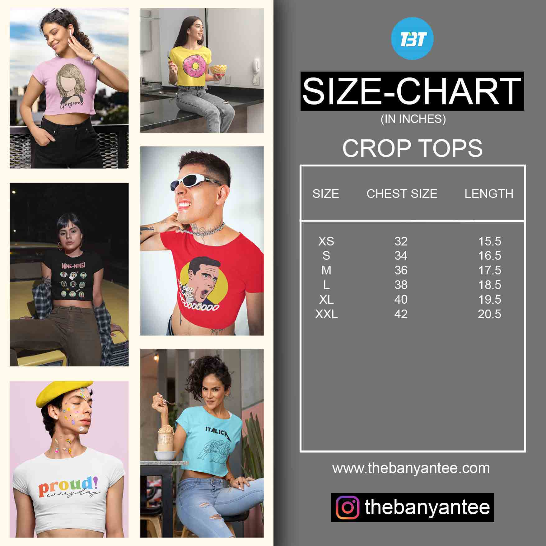 custom crop top size chart india TechnoFunda