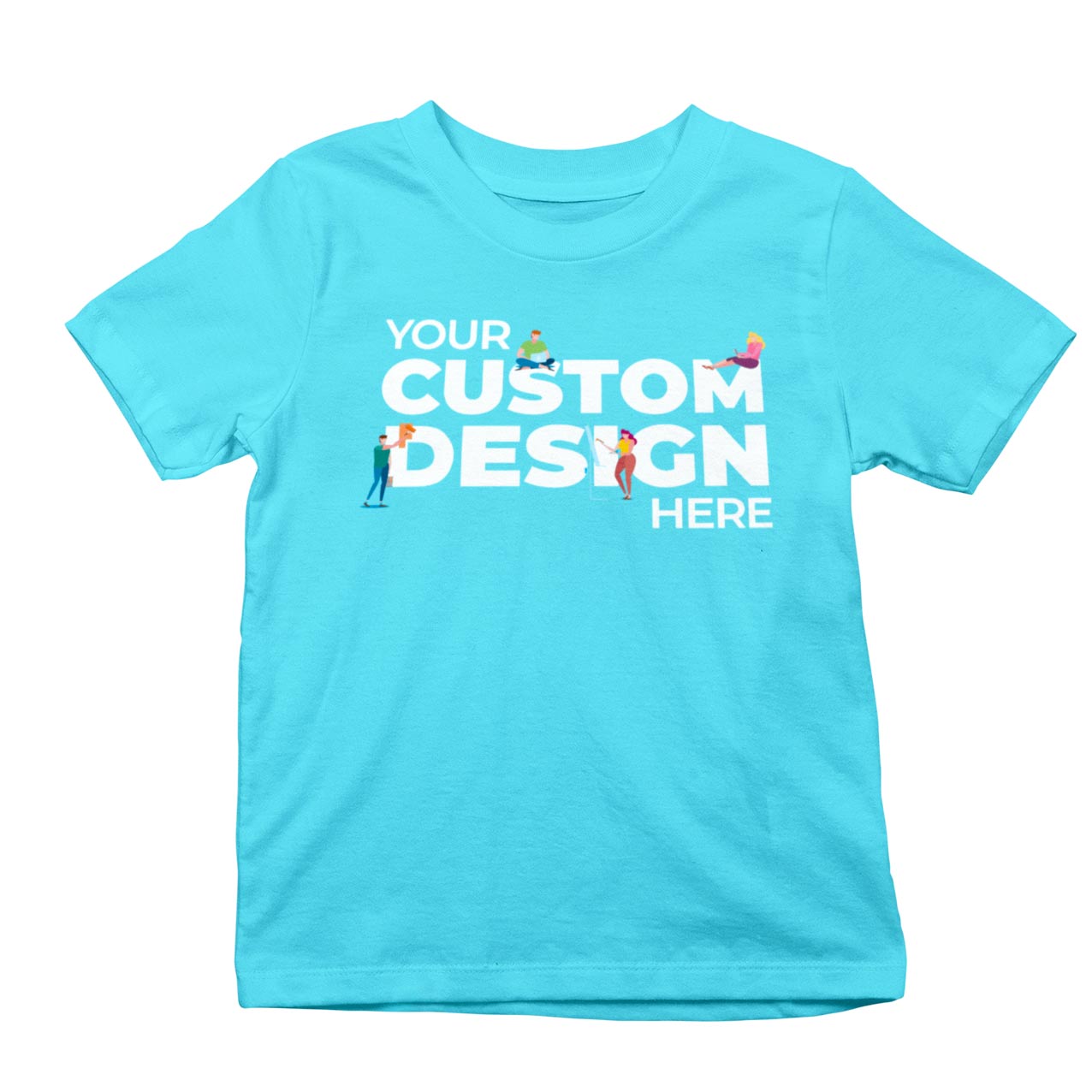 custom customisable t-shirt india sky blue t-shirt black  tshirts sky blue tshirt TechnoFunda tbt basics buy custom customisable tshirts india kids boys girls for 12 year old 5 year old 10 13 new born