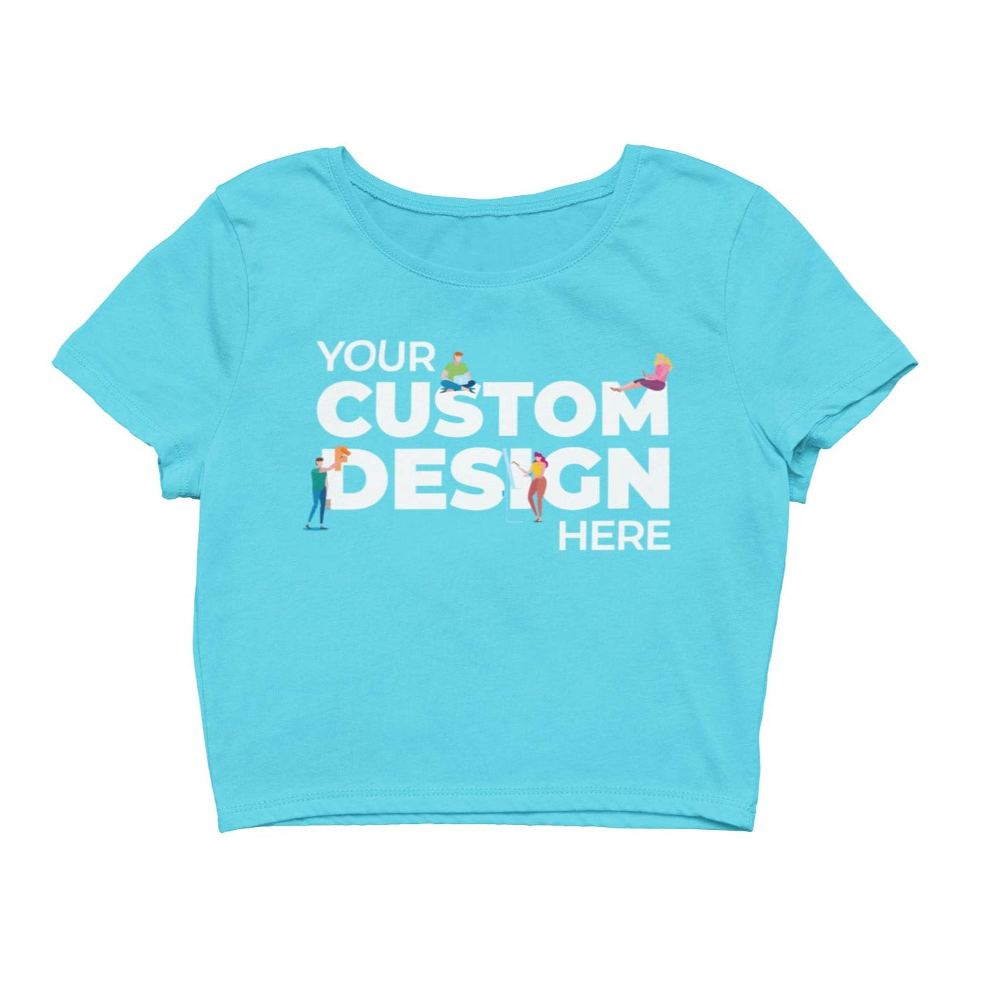 sky blue custom customizable personalized your logo image crop tops by TechnoFunda plain black crop top crop tops india crop tops for girls