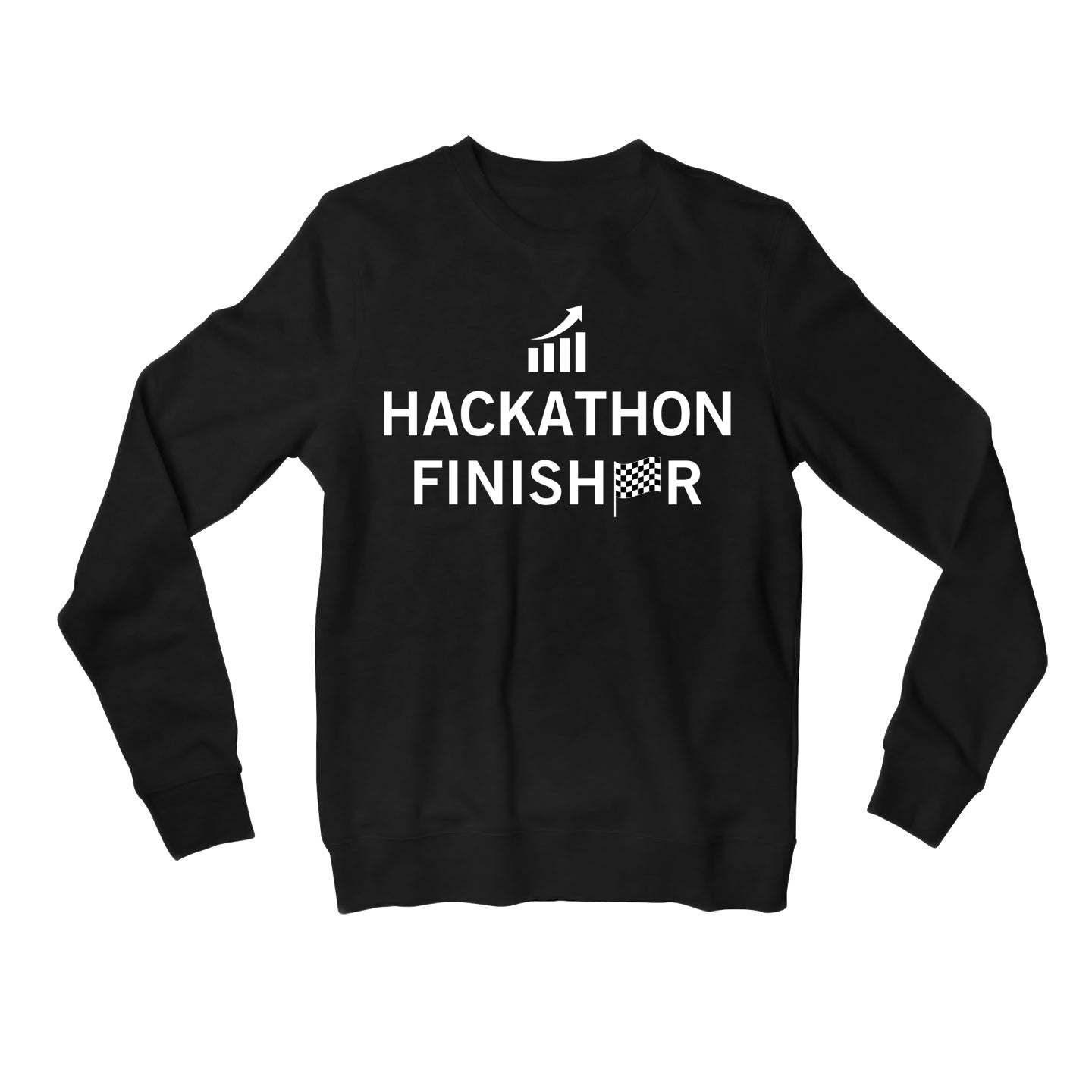 technofunda investing hackathon finisher sweatshirt upper winterwear finance stock equity compounding graphic stylish buy online india vivek mashrani tbt men women girls boys unisex black