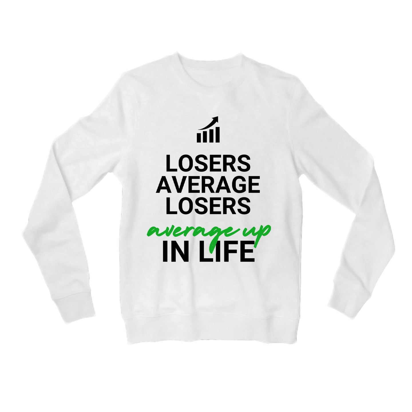 technofunda investing losers average losers sweatshirt upper winterwear finance stock equity compounding graphic stylish buy online india vivek mashrani tbt men women girls boys unisex white