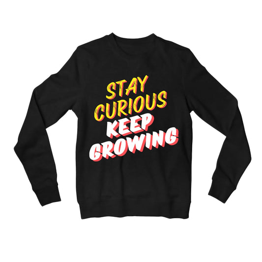 technofunda investing stay curious keep growing sweatshirt upper winterwear finance stock equity compounding graphic stylish buy online india vivek mashrani tbt men women girls boys unisex black