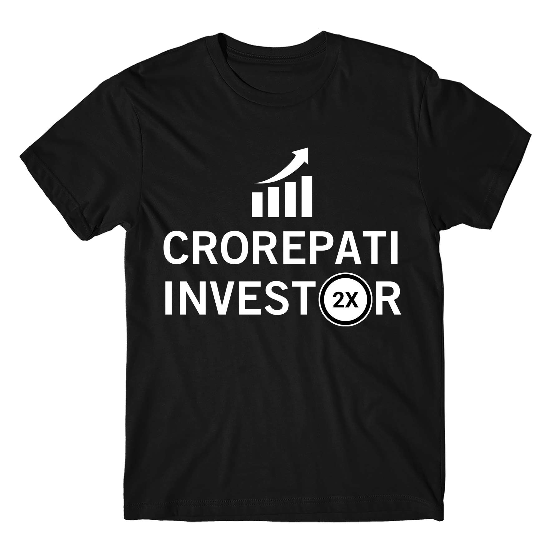 technofunda investing crorepati investor t-shirt finance stock equity compounding graphic stylish buy online india vivek mashrani tbt men women girls boys unisex black