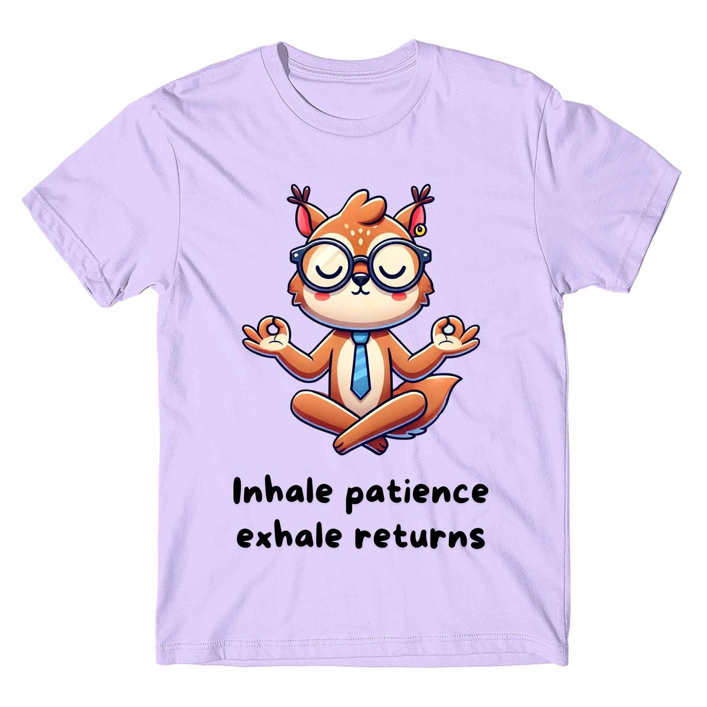 technofunda investing inhale patience exhale returns t-shirt finance stock equity compounding graphic stylish buy online india vivek mashrani tbt men women girls boys unisex lavender