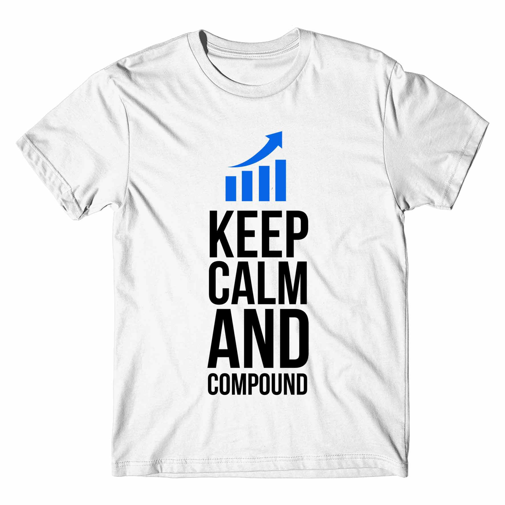 technofunda keep calm & compound t-shirt printed graphic stylish buy online india the banyan tee tbt men women girls boys unisex white