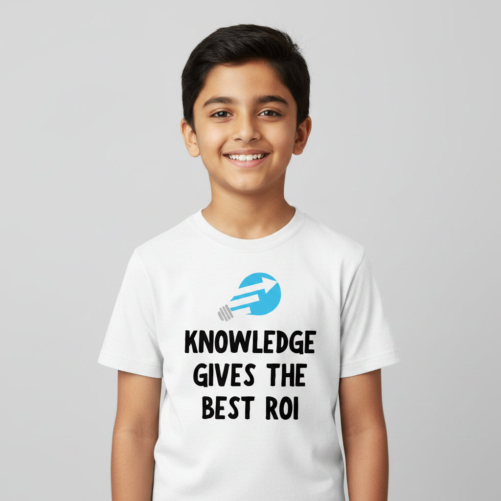 TechnoFunda T shirt - Knowledge Gives The Best ROI
