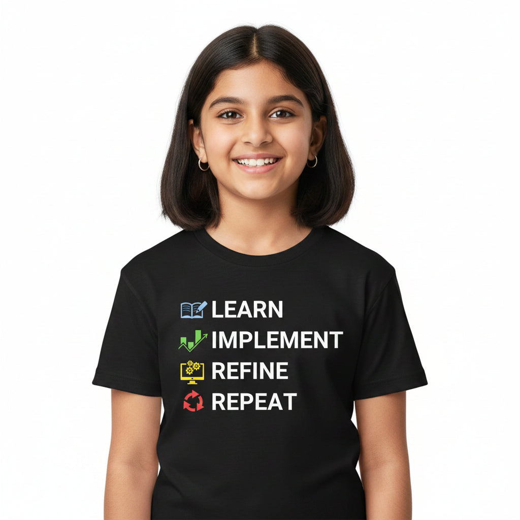 TechnoFunda T shirt - Learn Implement Refine Repeat