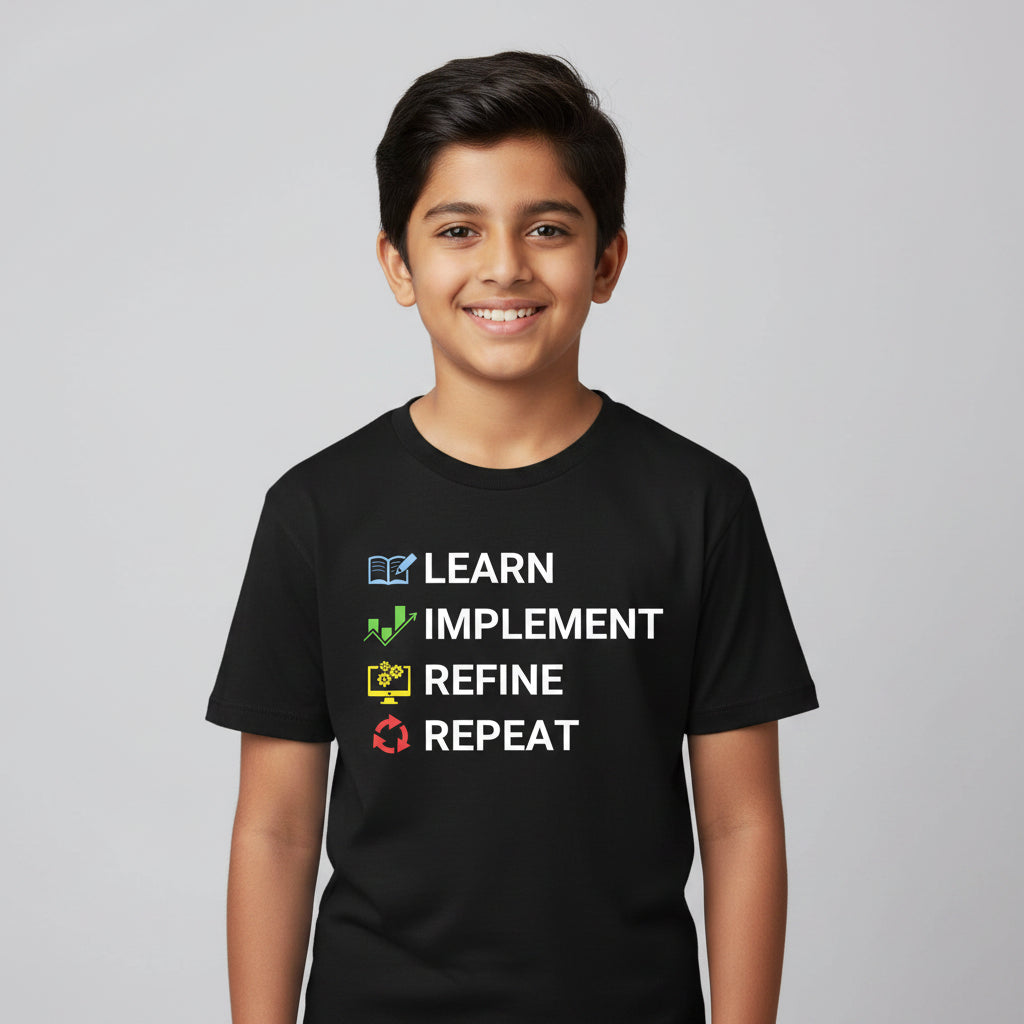 TechnoFunda T shirt - Learn Implement Refine Repeat