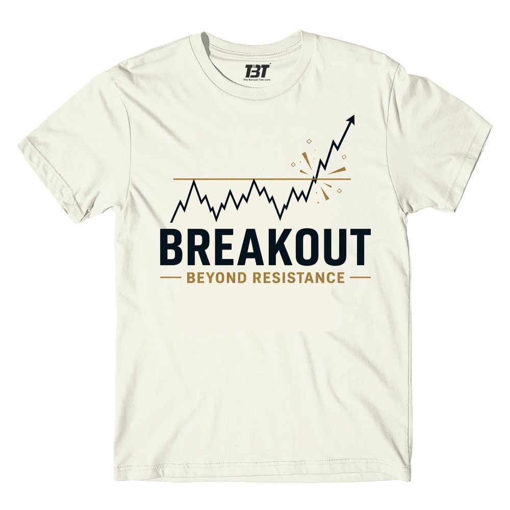technofunda investing breakout beyond resistance t-shirt finance stock equity compounding graphic stylish buy online india vivek mashrani tbt men women girls boys unisex beige