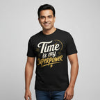 technofunda investing time is my superpower t-shirt finance stock equity compounding graphic stylish buy online india vivek mashrani tbt men women girls boys unisex beige