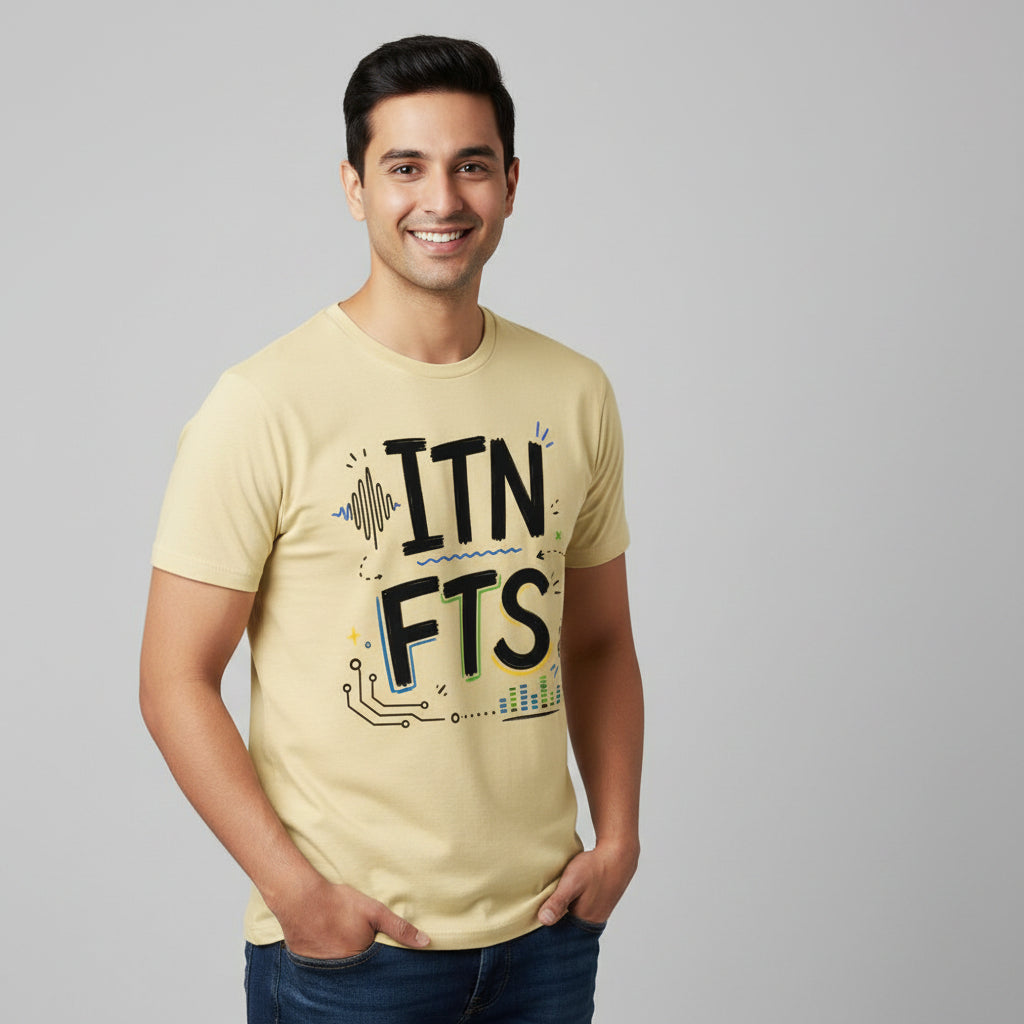 technofunda investing itn fts t-shirt finance stock equity compounding graphic stylish buy online india vivek mashrani tbt men women girls boys unisex beige