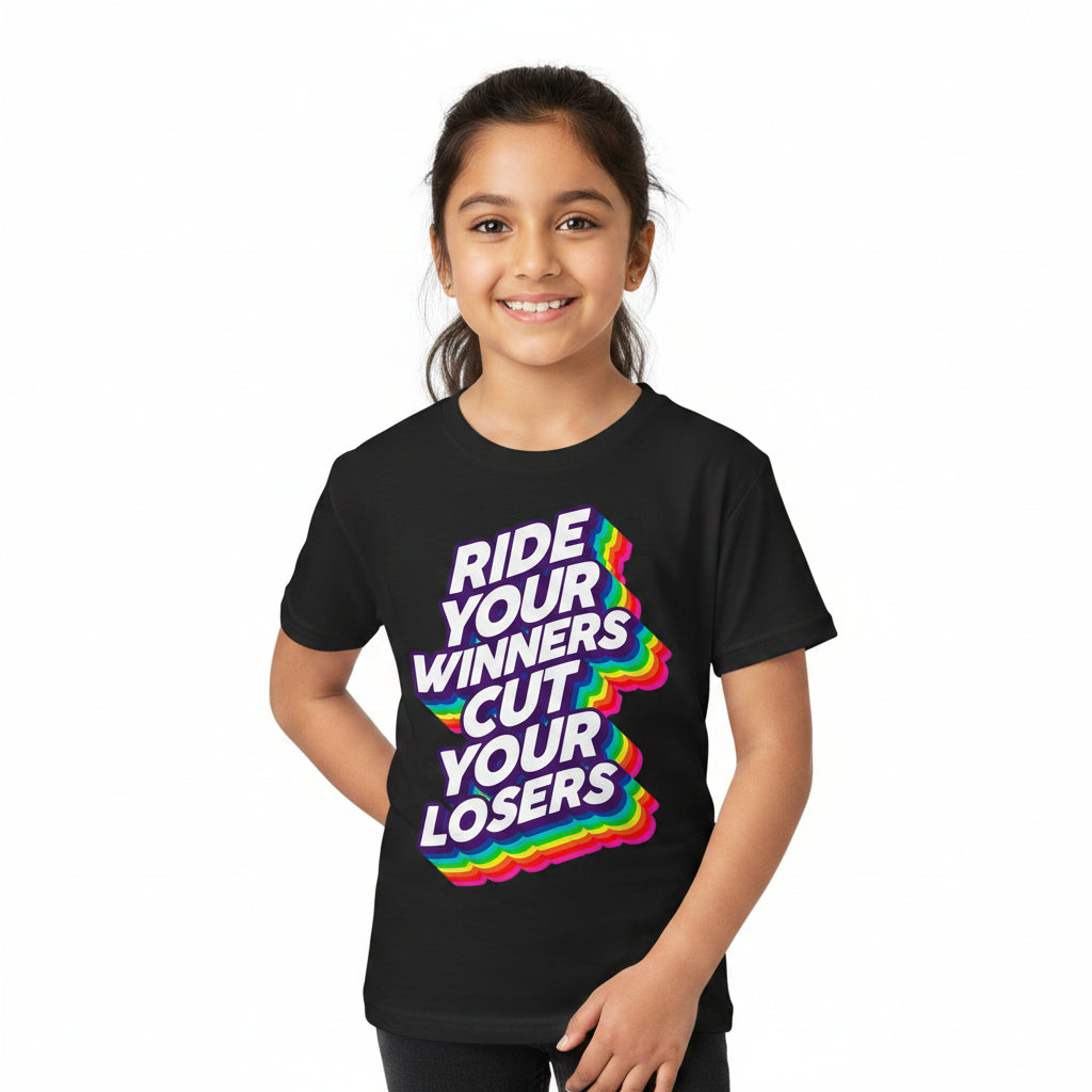 TechnoFunda T shirt - Ride Your Winners Cut Your Losers