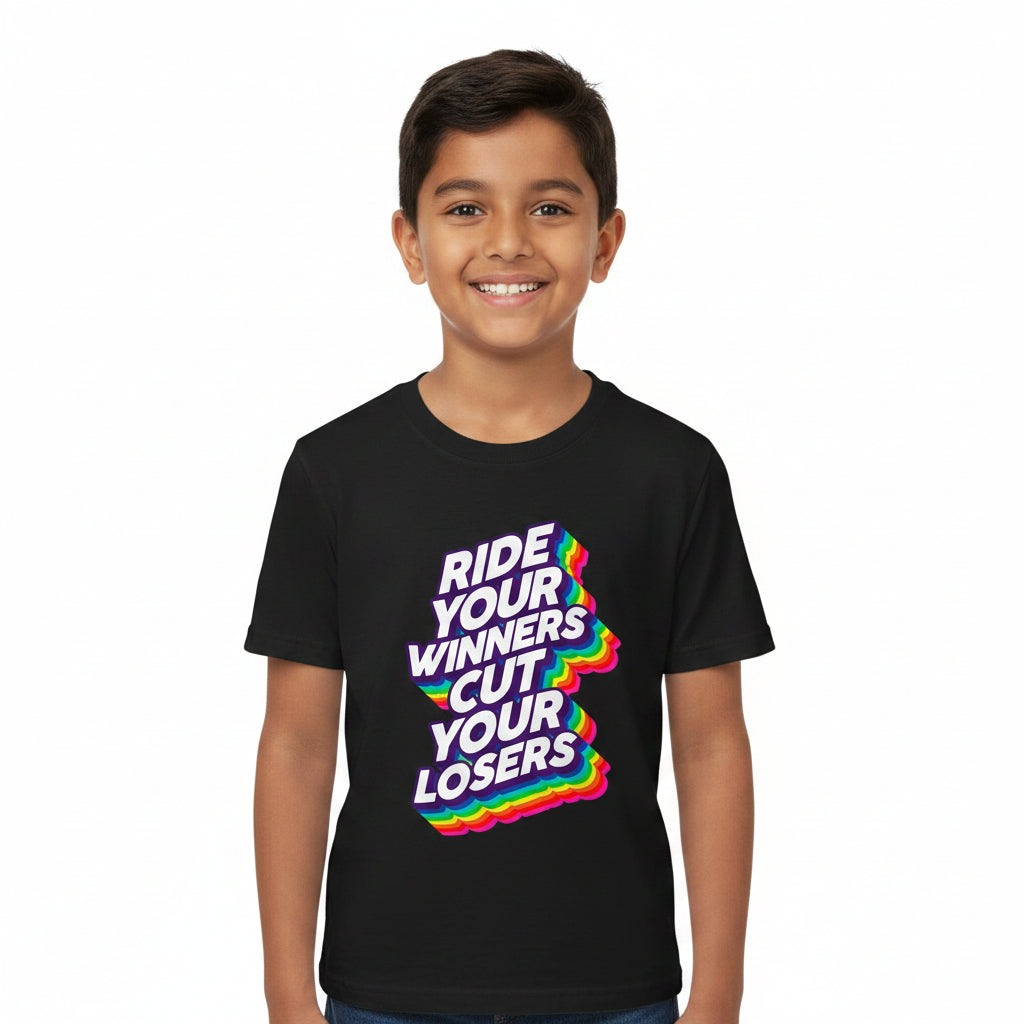 TechnoFunda T shirt - Ride Your Winners Cut Your Losers