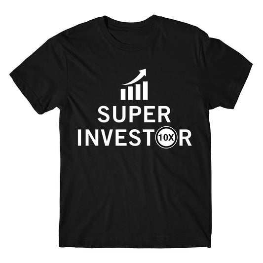 technofunda investing super investor t-shirt finance stock equity compounding graphic stylish buy online india vivek mashrani tbt men women girls boys unisex black