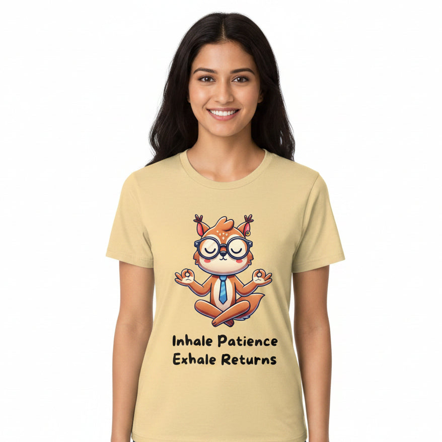 TechnoFunda T shirt - Inhale Patience Exhale Returns