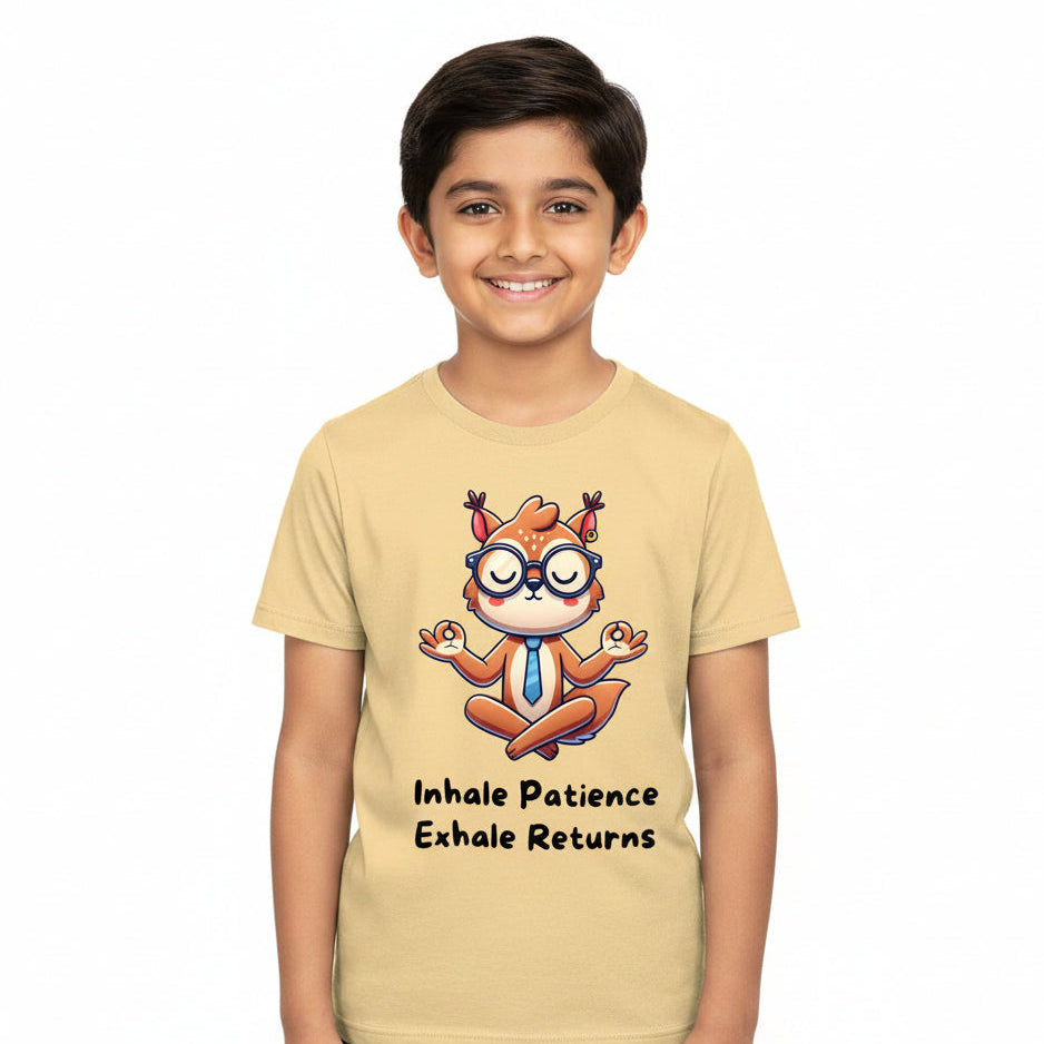 TechnoFunda T shirt - Inhale Patience Exhale Returns