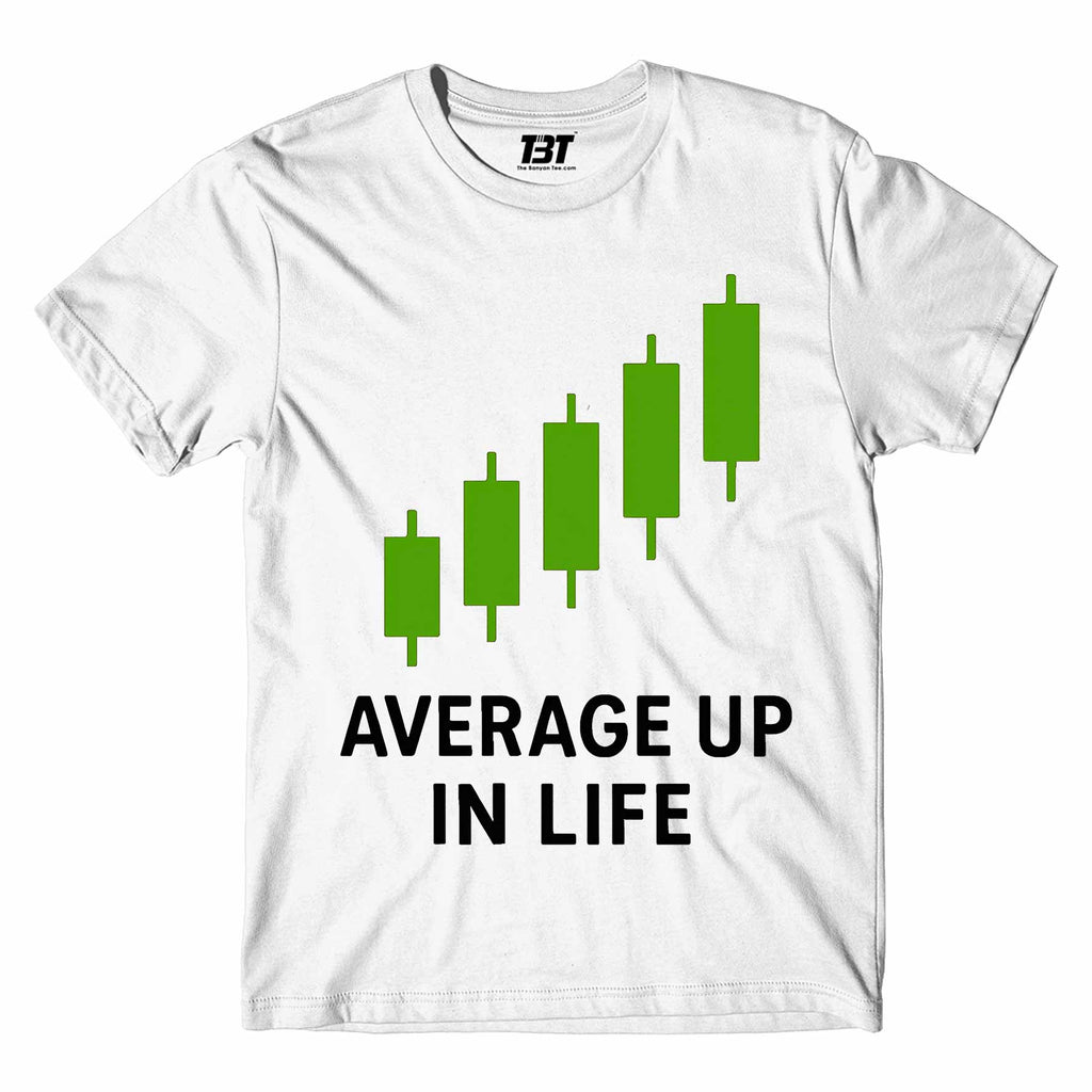 technofunda average up in life t-shirt printed graphic stylish buy online india TechnoFunda Shop tbt men women girls boys unisex white