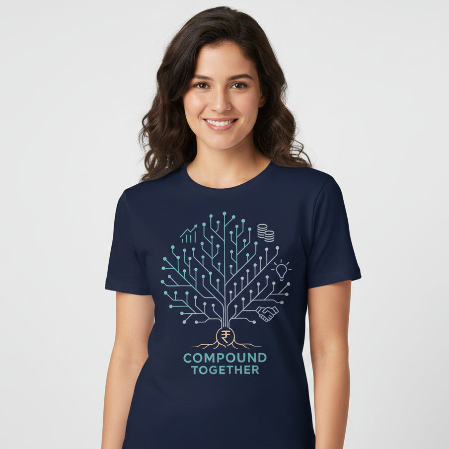 TechnoFunda T shirt - Compound Together Grow Exponentially