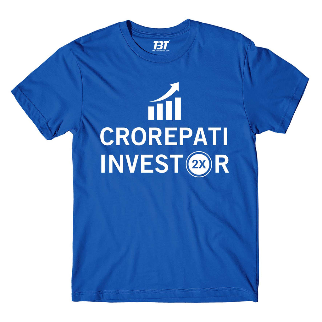 technofunda crorepati investor t-shirt printed graphic stylish buy online india TechnoFunda Shop tbt men women girls boys unisex royal blue