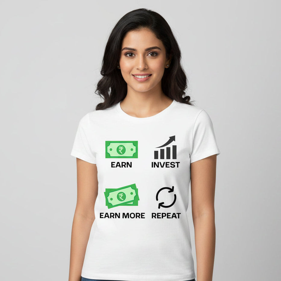 TechnoFunda T shirt - Earn Invest Repeat