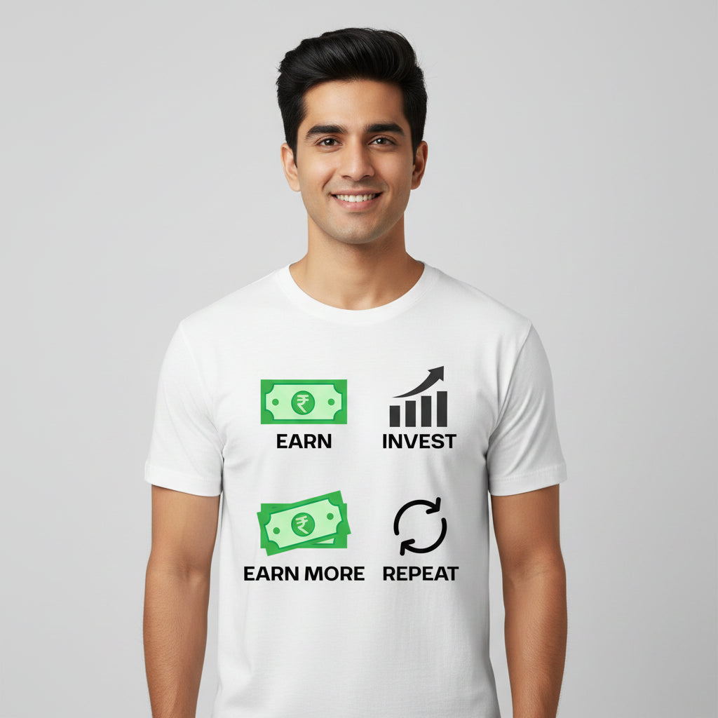 TechnoFunda T shirt - Earn Invest Repeat