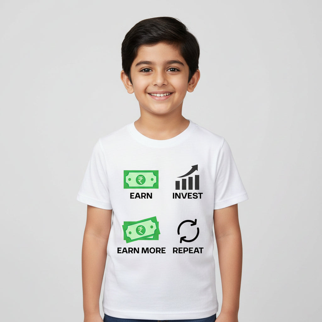 TechnoFunda T shirt - Earn Invest Repeat