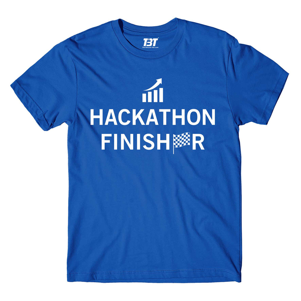 technofunda hackathon finisher t-shirt printed graphic stylish buy online india TechnoFunda Shop tbt men women girls boys unisex royal blue