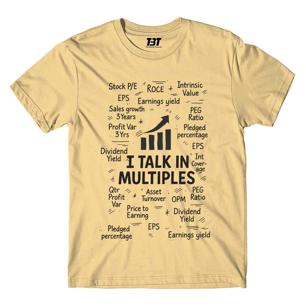 technofunda i talk in multiples t-shirt printed graphic stylish buy online india TechnoFunda Shop tbt men women girls boys unisex beige