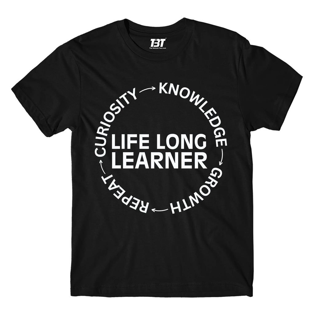 technofunda life long learner t-shirt printed graphic stylish buy online india TechnoFunda Shop tbt men women girls boys unisex white