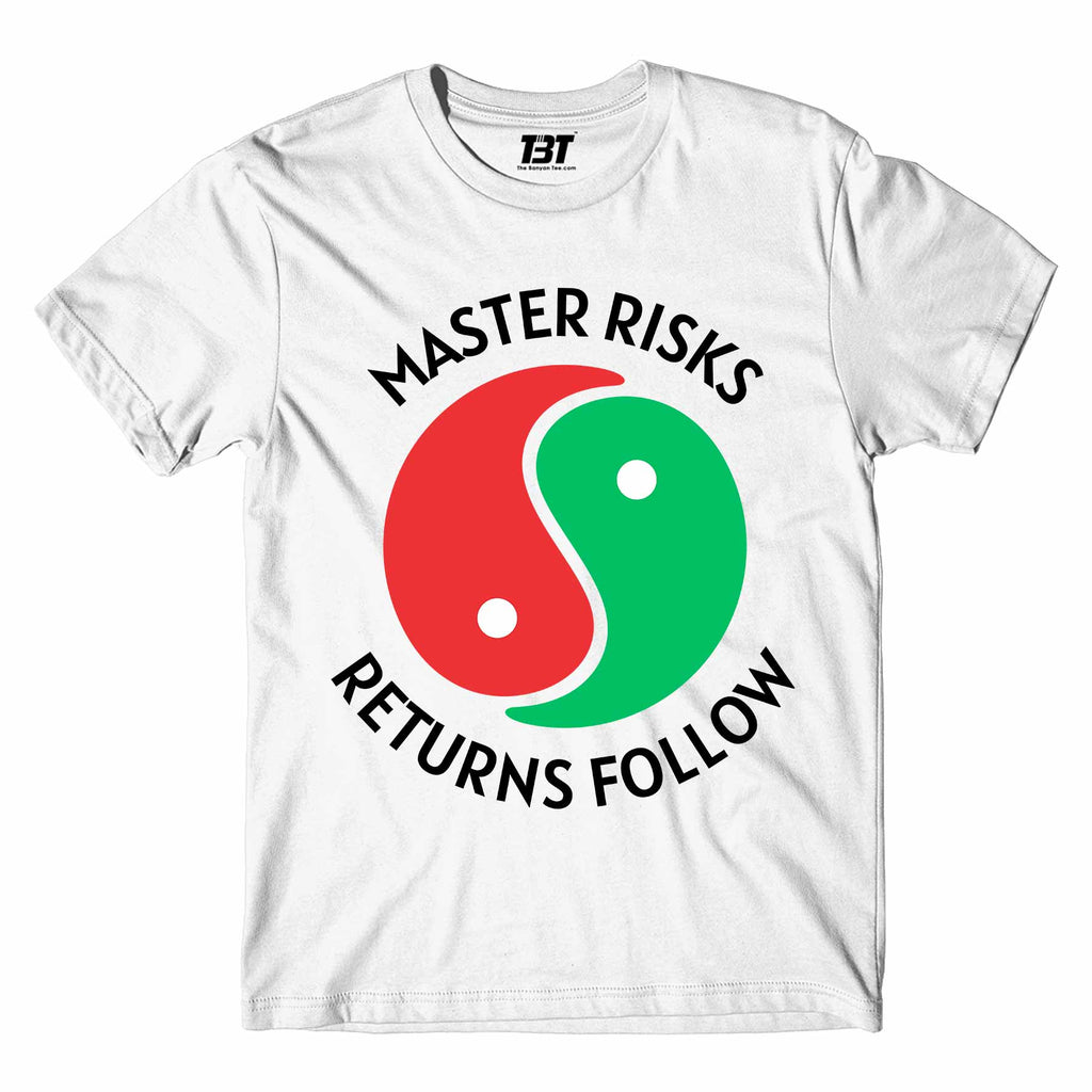 technofunda master risks t-shirt printed graphic stylish buy online india TechnoFunda Shop tbt men women girls boys unisex black