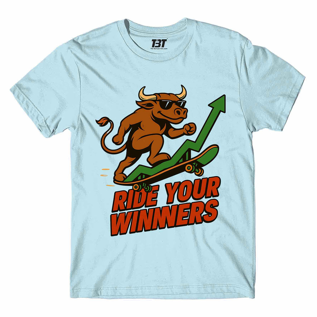 technofunda ride your winners t-shirt printed graphic stylish buy online india TechnoFunda Shop tbt men women girls boys unisex white