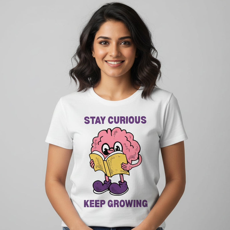 TechnoFunda T shirt - Stay Curious Keep Growing