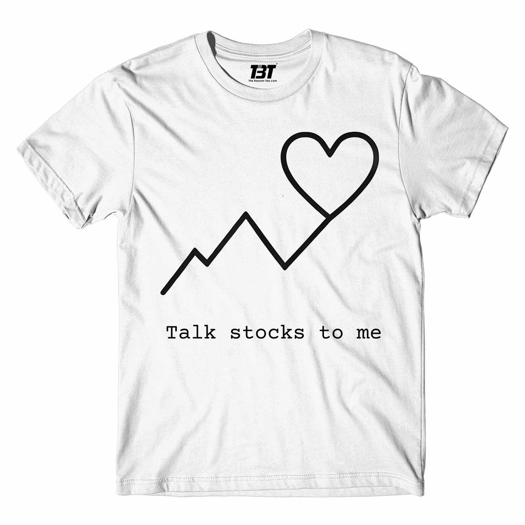 technofunda talk stock to me t-shirt printed graphic stylish buy online india TechnoFunda Shop tbt men women girls boys unisex white