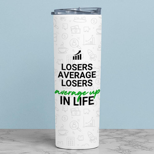 technofunda investing losers average losers tumbler steel water bottle flask gym shaker finance stock equity compounding graphic stylish buy online india vivek mashrani tbt men women girls boys unisex