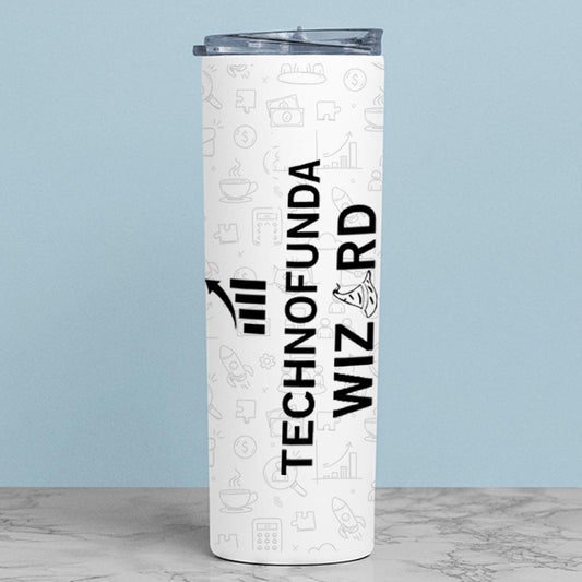 technofunda investing technofunda investing wizard tumbler steel water bottle flask gym shaker finance stock equity compounding graphic stylish buy online india vivek mashrani tbt men women girls boys unisex