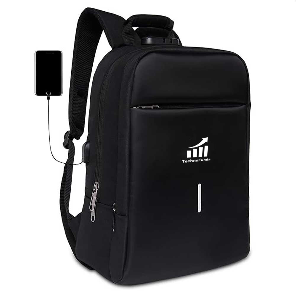 Technofunda Black Backpack Laptop Bag