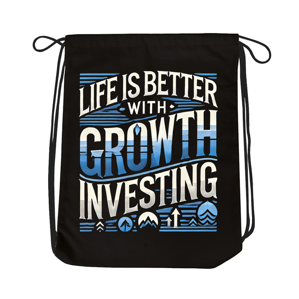 technofunda investing life is better with growth investing drawstring bag pin button finance stock equity compounding graphic stylish buy online india vivek mashrani tbt men women girls boys unisex